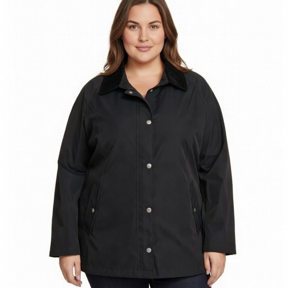 Vintage Gallery Women’s zip barn chore cottagecore jacket Coat Plus  2X Black